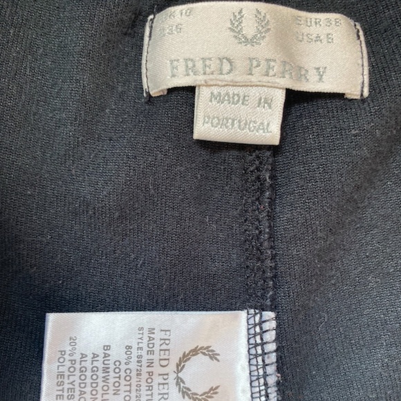 Fred Perry black Velour shorts Baby pink wreath - Picture 3 of 6